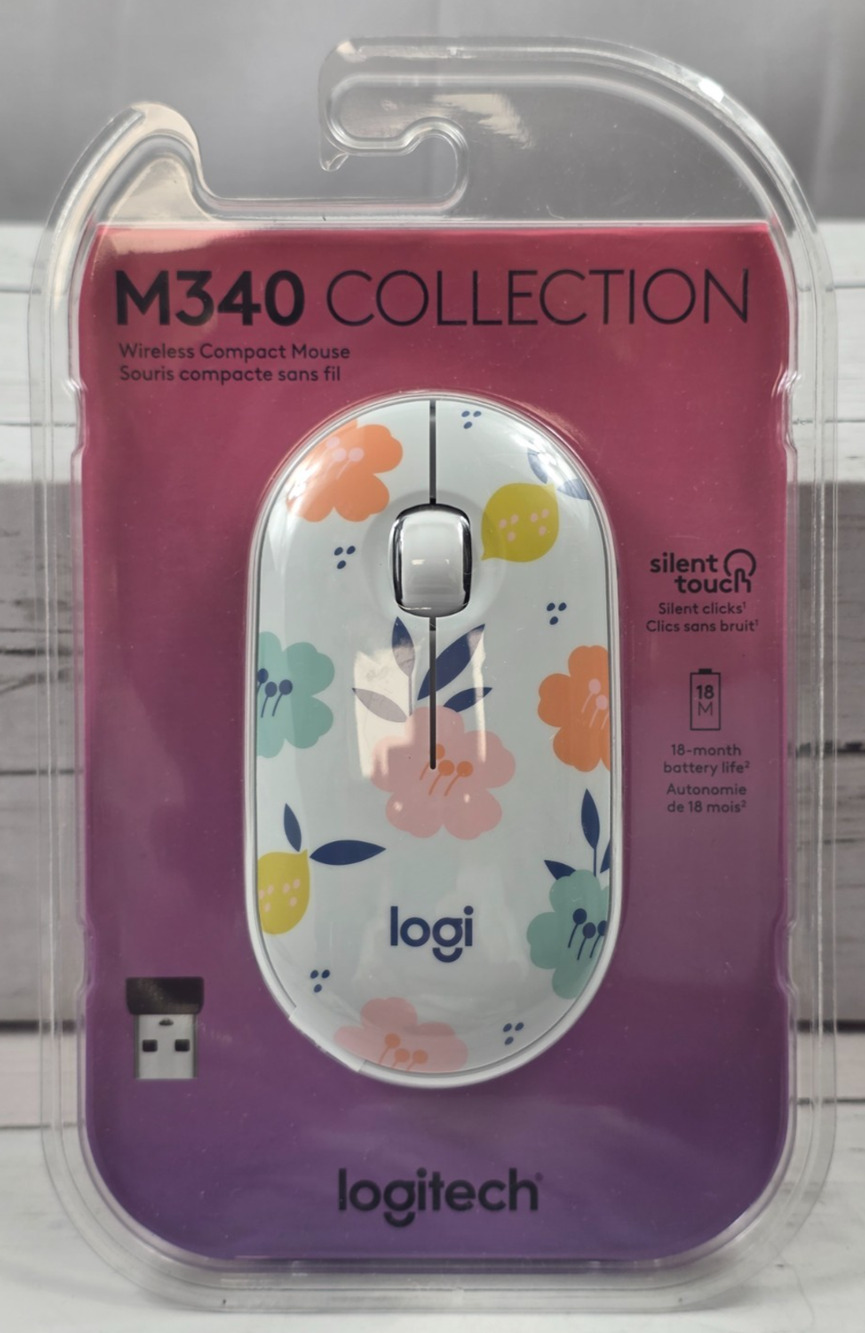 Logitech M340 Collection Wireless Compact Mouse (Floral Bouquet)